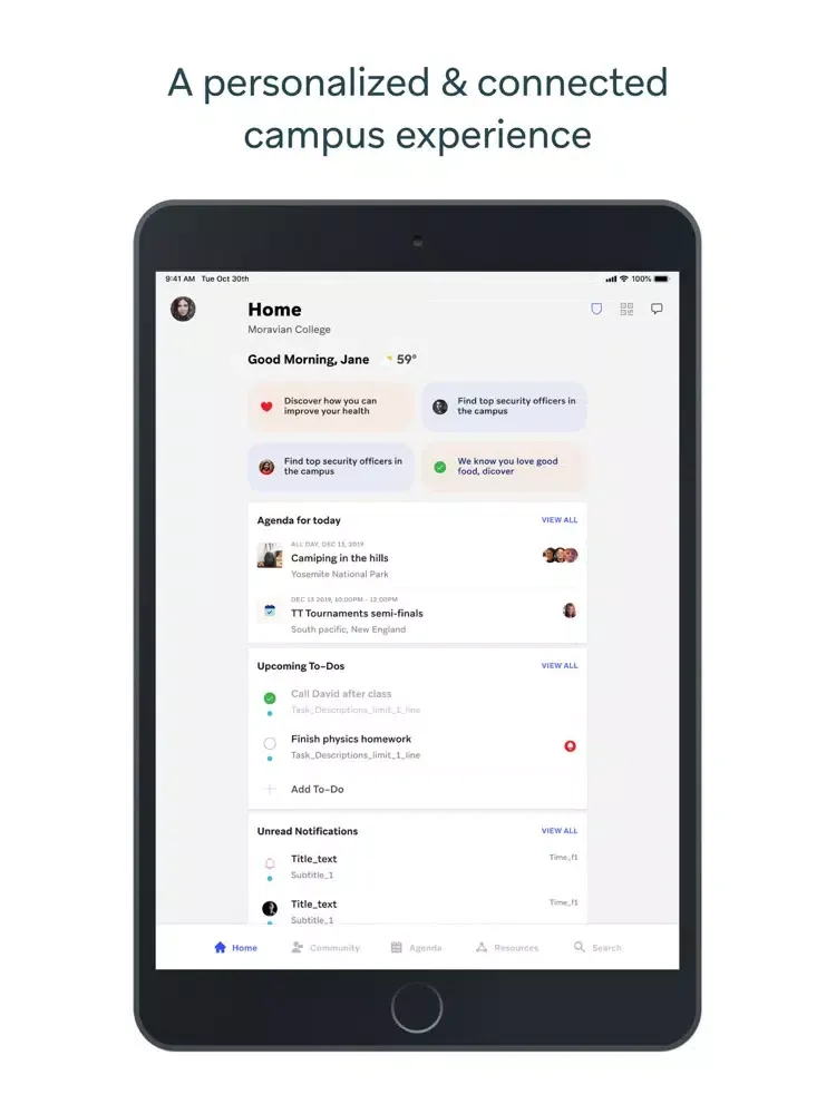 Houghton College Mobile iPad  Ekran Görüntüleri