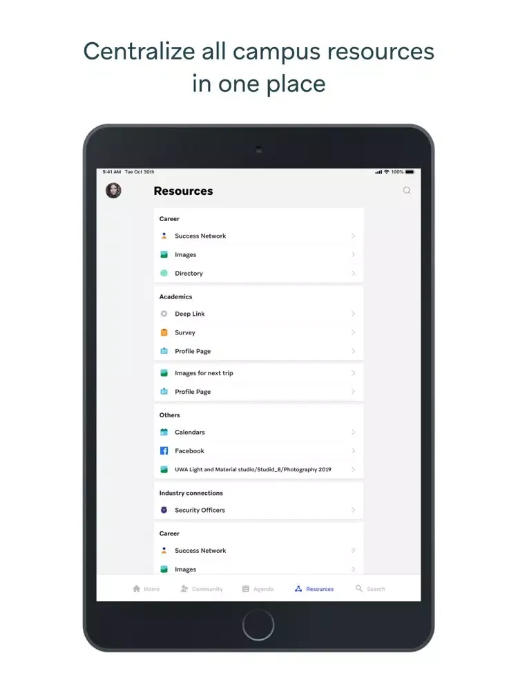 Kenyon College Engage iPad  Screenshots