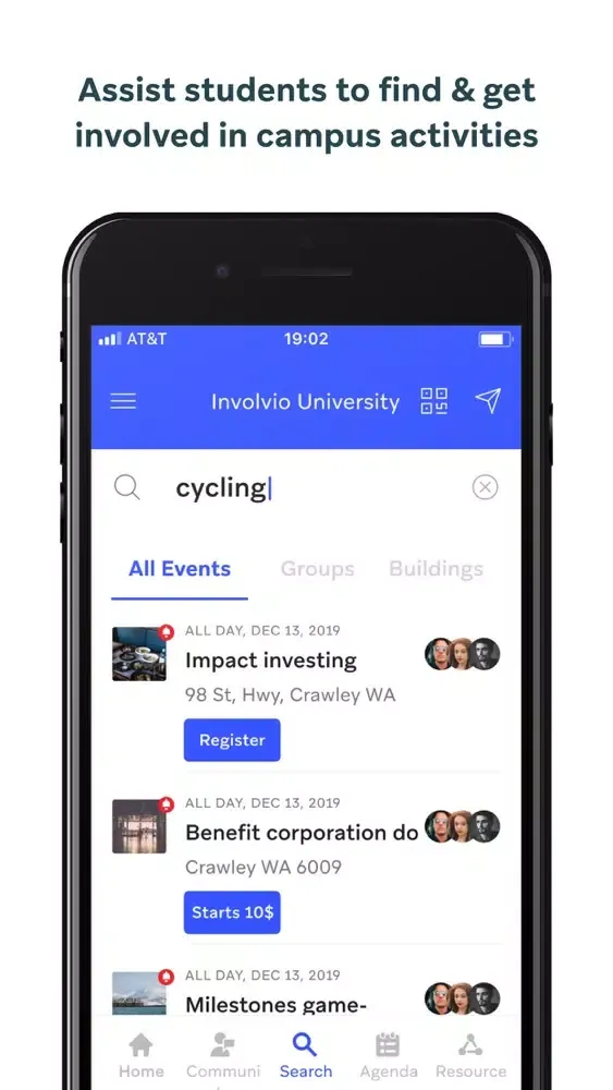 Kenyon College Engage Screenshots