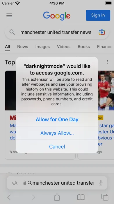 Dark Night Mode for Safari应用截图