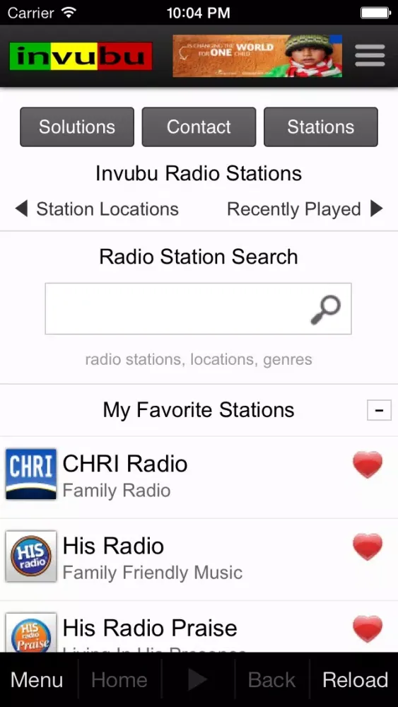 Capturas de pantalla de Invubu Radio