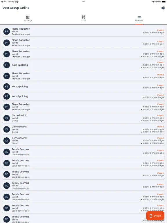 Скриншоты inwink Leadgen iPad 