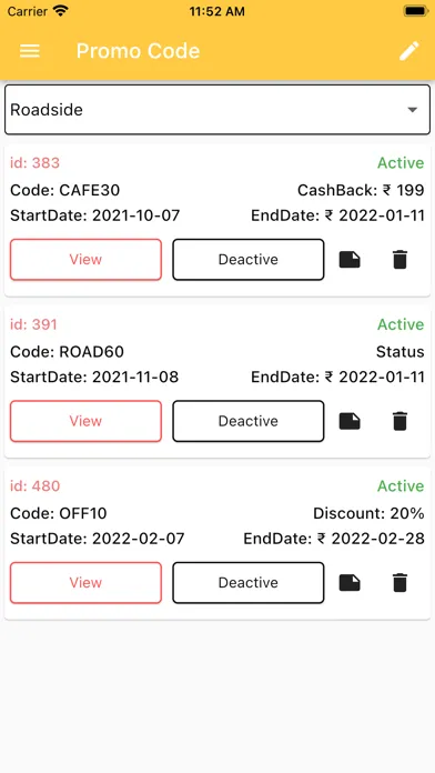 eMenu Live Order 스크린샷