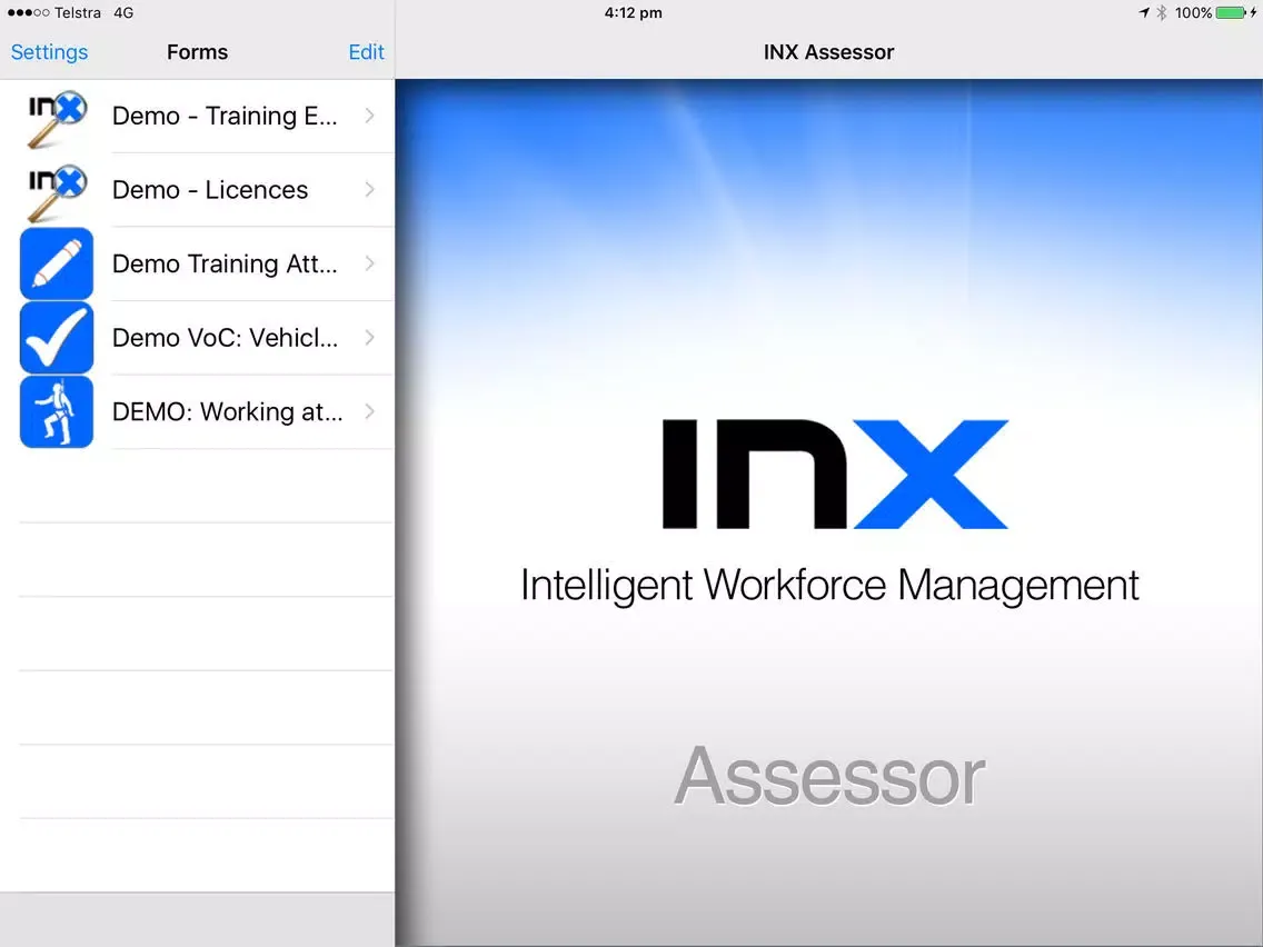 Скриншоты INX Assessor iPad 