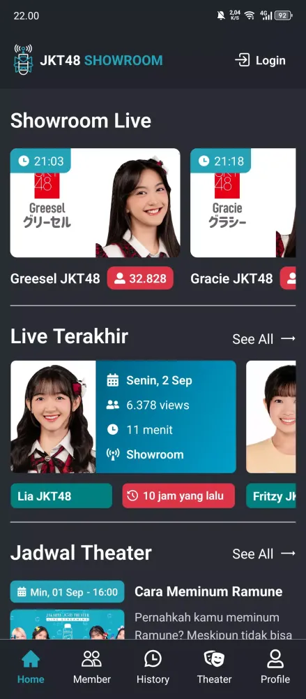 JKT48 Showroom Fanmade应用截图