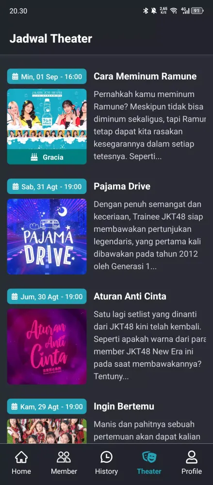 JKT48 Showroom Fanmade应用截图