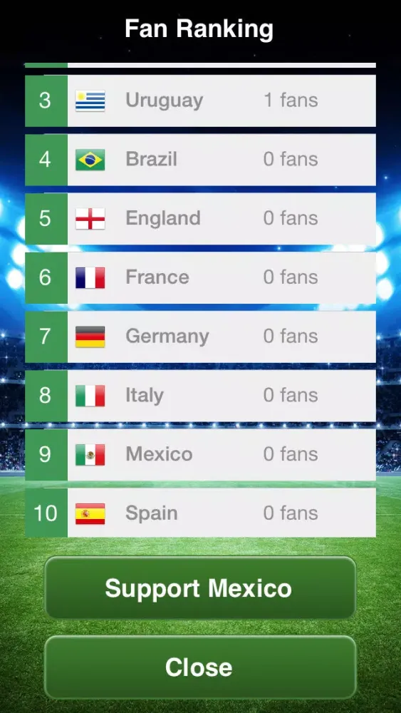 FanTouch Mexico - Support the Mexican Team スクリーンショット