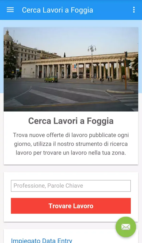 Tangkapan layar Offerte di Lavoro Foggia