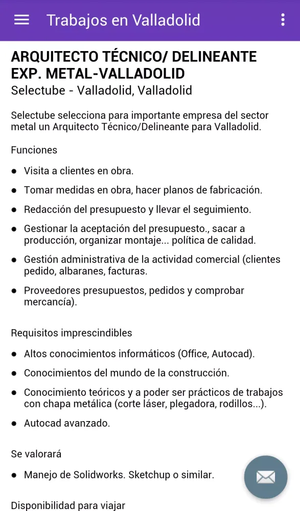 Capturas de pantalla de Trabajos en Valladolid, España
