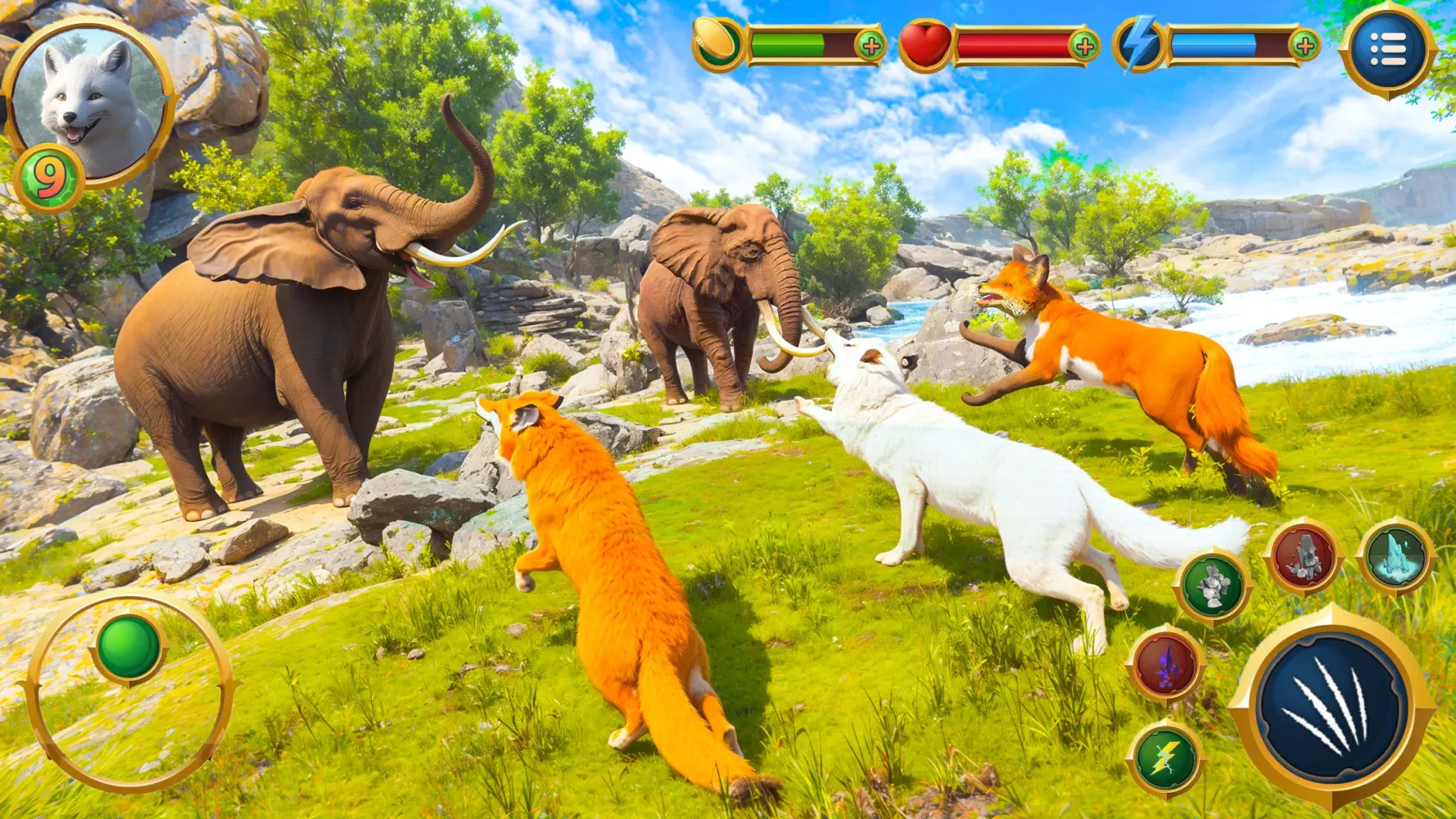 Virtual Arctic Fox Family Sim Screenshots