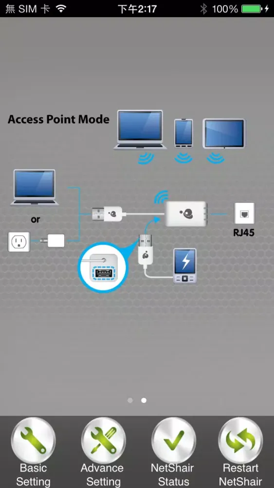 ภาพหน้าจอของ NetShair Nano