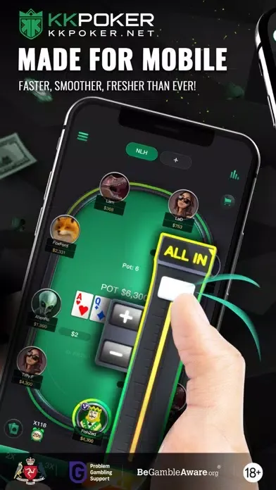 Zrzuty ekranu KKPoker - Holdem, Omaha, OFC