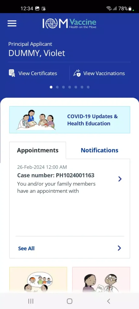 Tangkapan skrin IOM Vaccine