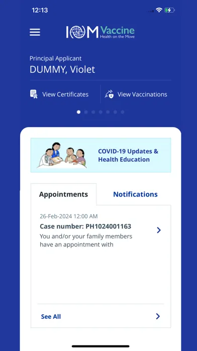 IOM Vaccine 스크린샷