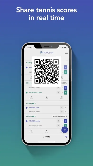 iOnCourt Tennis Match Tracker Screenshots