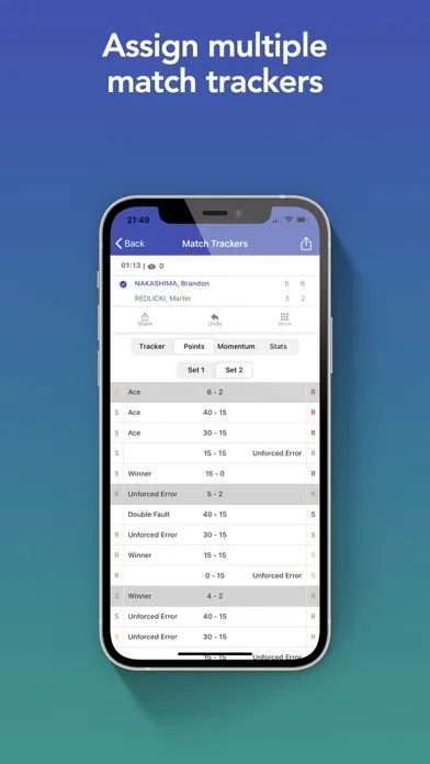 iOnCourt Tennis Match Tracker Screenshots