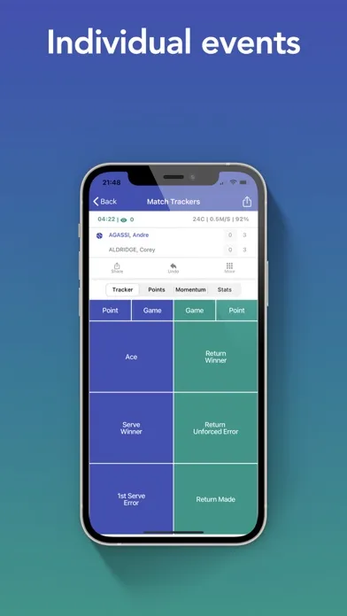 iOnCourt Tennis Match Tracker Screenshots