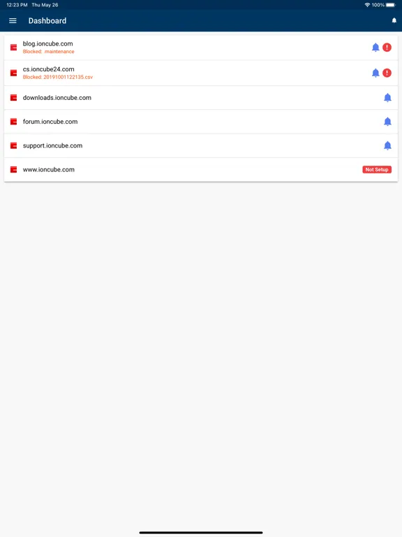 ionCube24 Companion iPad  Screenshots