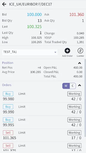 Capturas de pantalla de ION Trader