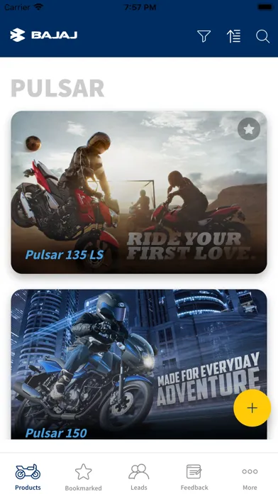 Tangkapan layar Bajaj Sales App