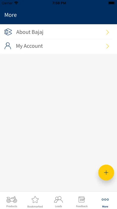 Tangkapan layar Bajaj Sales App