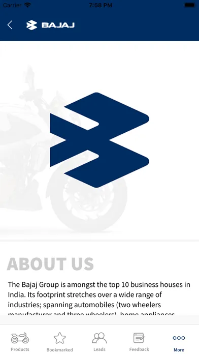 Tangkapan layar Bajaj Sales App