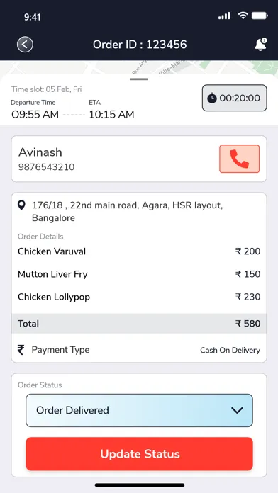 SAAS FOOD SHIPPING APP 스크린샷