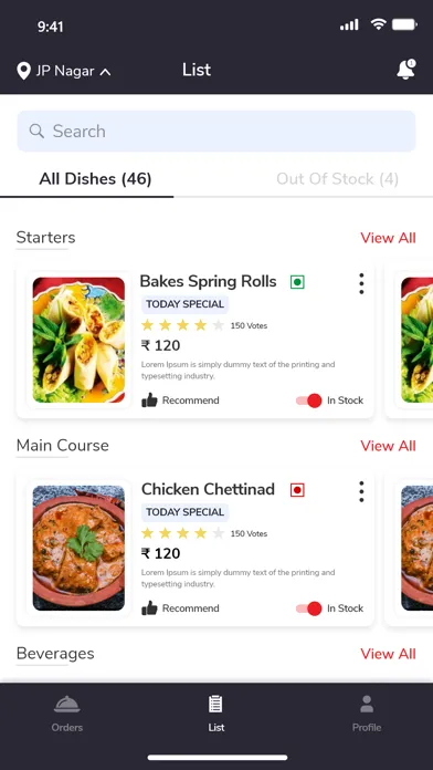 Tangkapan layar SAAS ORDER MANAGEMENT APP