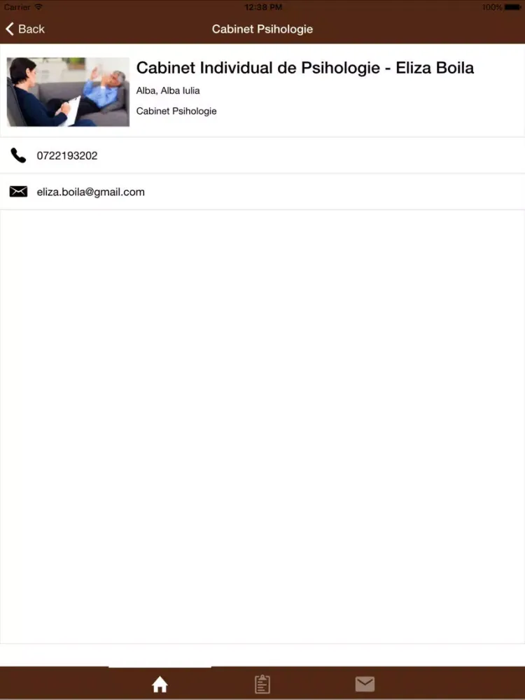 Cabinet Psihologie iPad  Screenshots