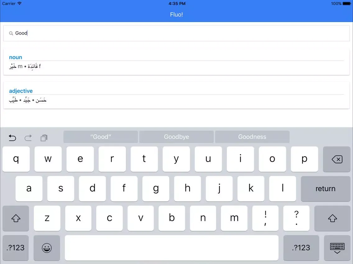 English-Arabic Bilingual Dictionary iPad  Ekran Görüntüleri