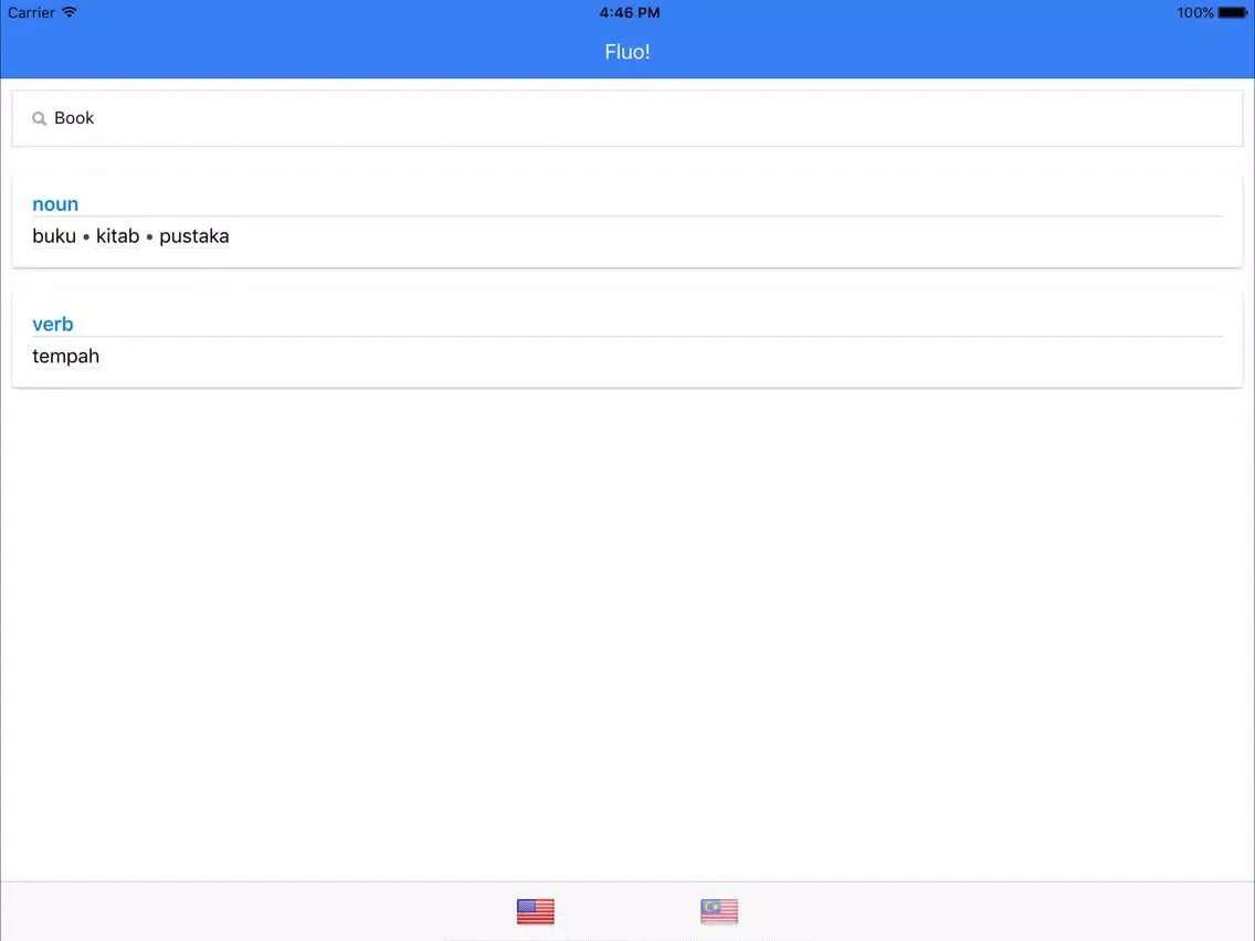 English-Malay Bilingual Dictionary iPad 应用截图