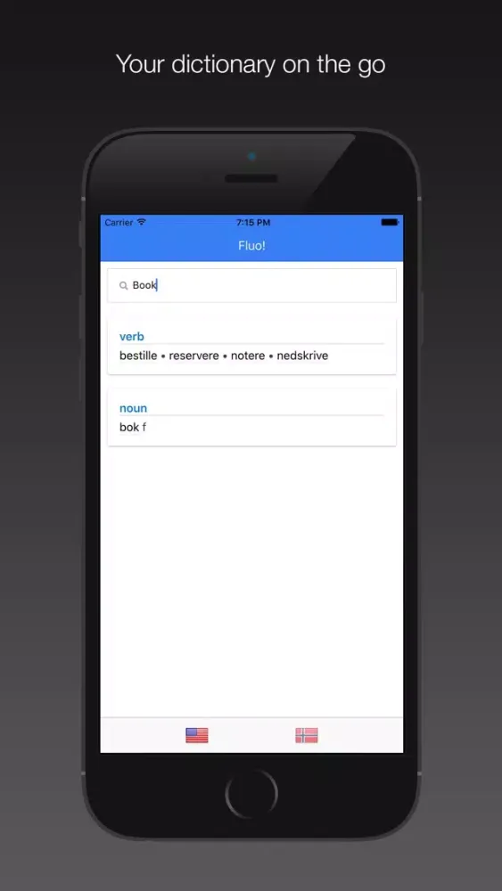 English-Norwegian Bilingual Dictionary Screenshots