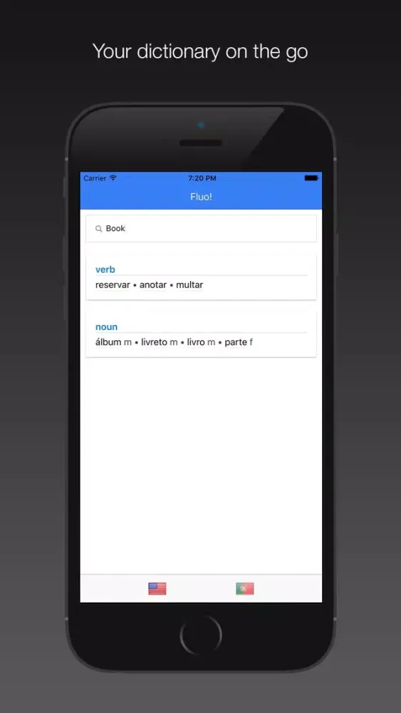 Ảnh chụp màn hình của English-Portuguese Bilingual Dictionary