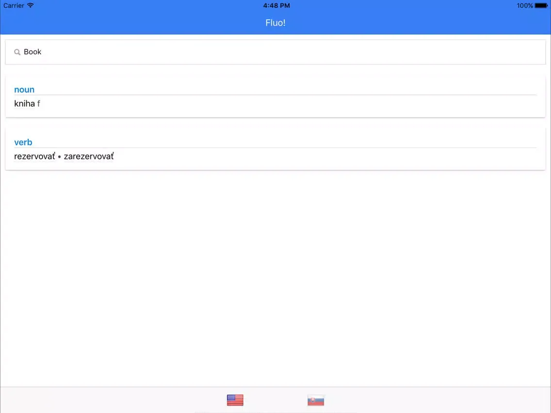 English-Slovak Bilingual Dictionary iPad  Screenshots