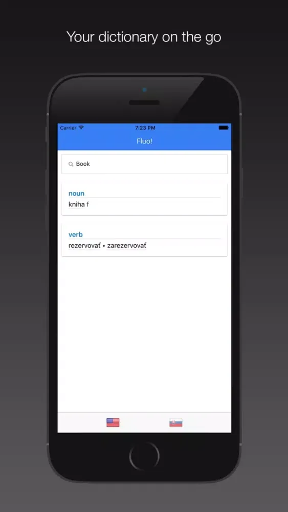 English-Slovak Bilingual Dictionary Screenshots