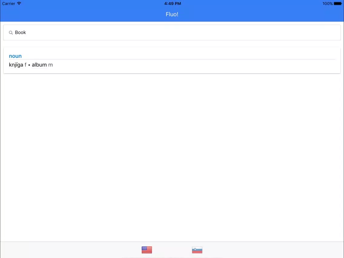 Ảnh chụp màn hình của English-Slovenian Bilingual Dictionary iPad 