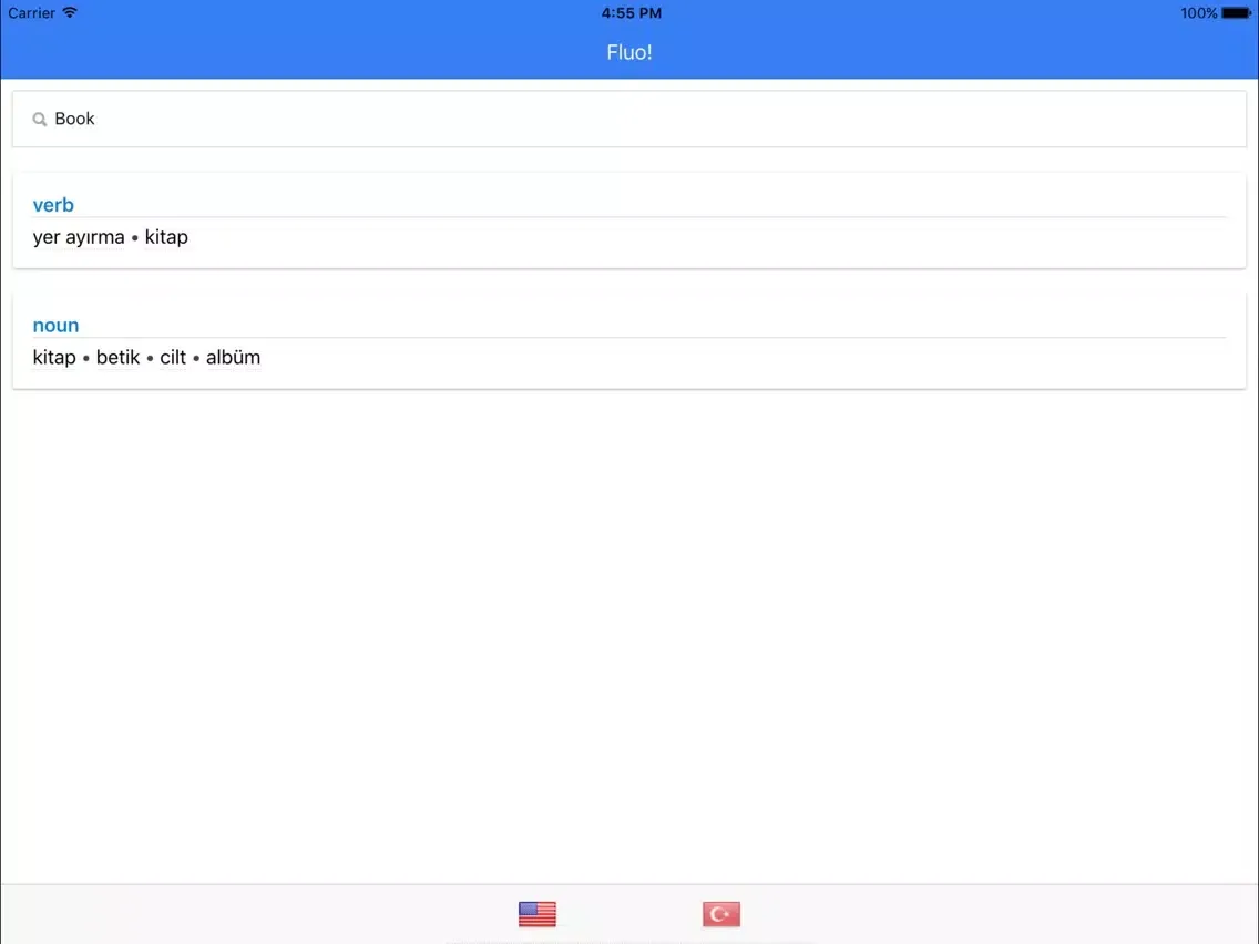 English-Turkish Bilingual Dictionary iPad  Screenshots
