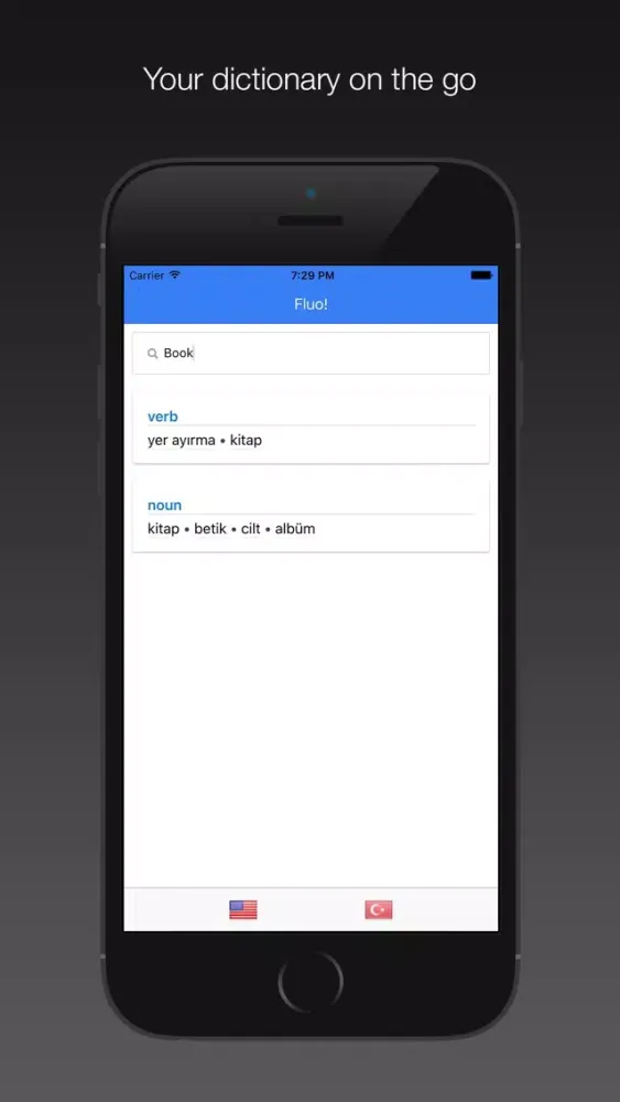English-Turkish Bilingual Dictionary Screenshots