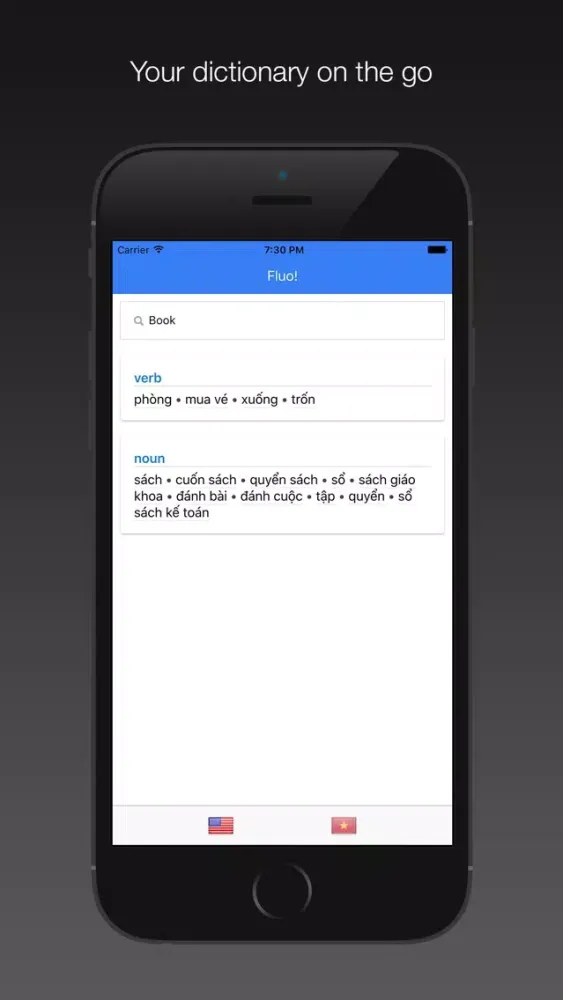 English-Vietnamese Bilingual Dictionary Screenshots
