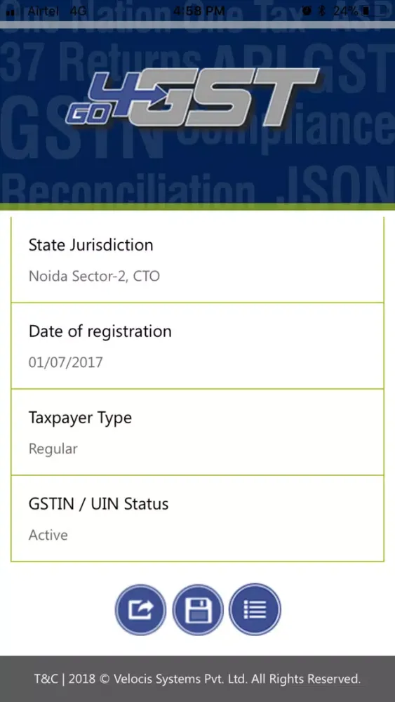 Go4GST GSTIN Lookup应用截图