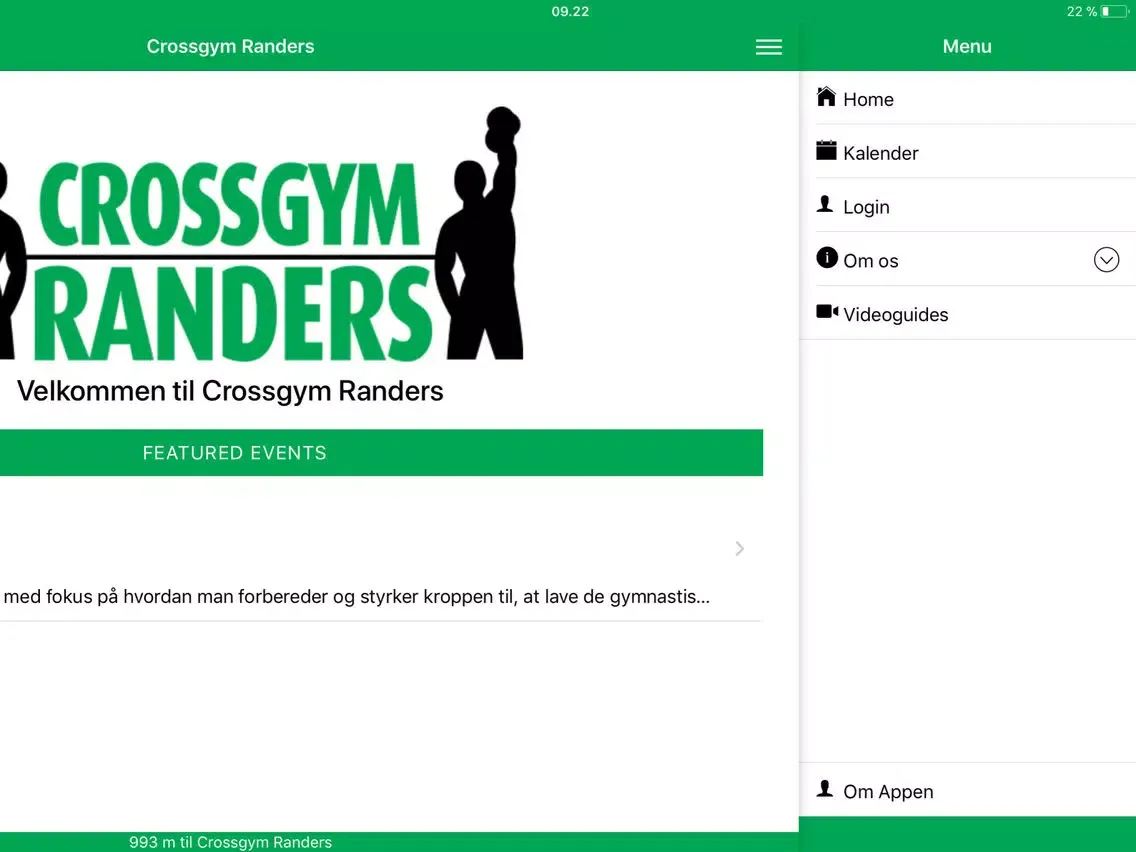 Crossgym Randers iPad 应用截图