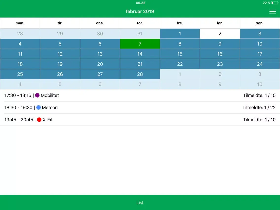 Crossgym Randers iPad 应用截图