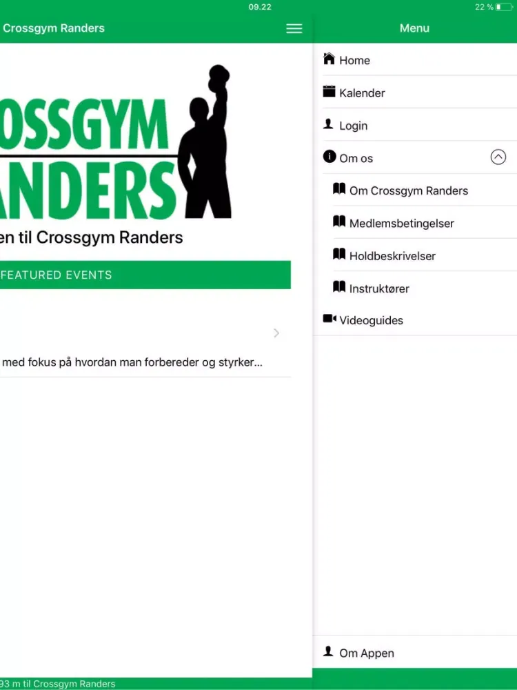 Crossgym Randers iPad 应用截图