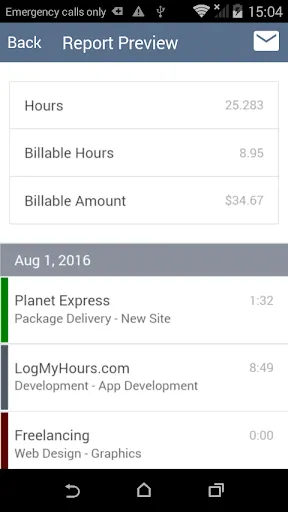 Log My Hours - Time Tracking Screenshots