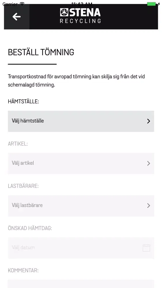 تصاویر Stena Recycling - Tömning