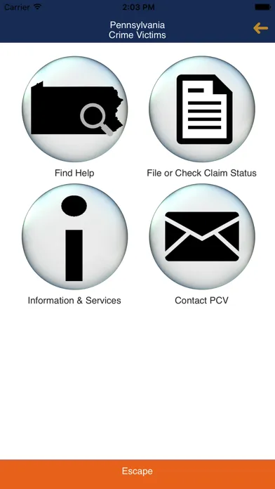 Ảnh chụp màn hình của PA Crime Victims