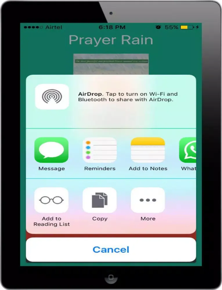 Tangkapan skrin Prayer Rain iPad 
