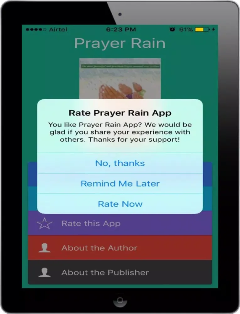 Tangkapan skrin Prayer Rain iPad 