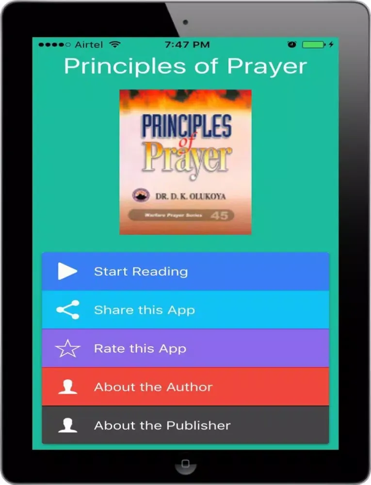 Capturas de tela do Principles of Prayer iPad 