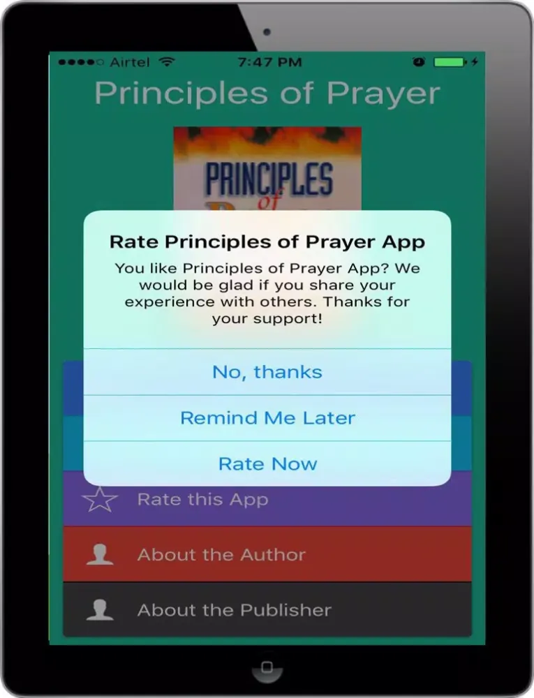 Capturas de tela do Principles of Prayer iPad 